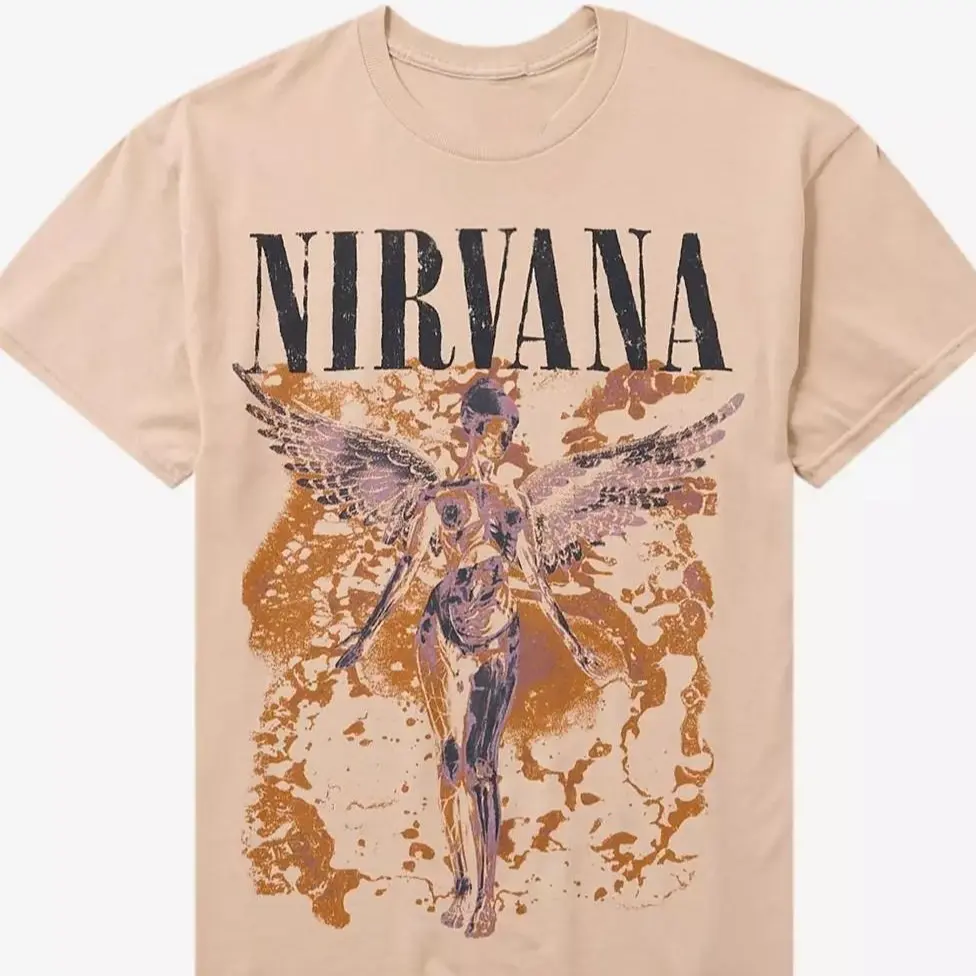 Nirvana In Utero Cream T-Shirt, 90s Graphic Tee, Unisex T-Shirt All Sizes Crewneck Streetwear
