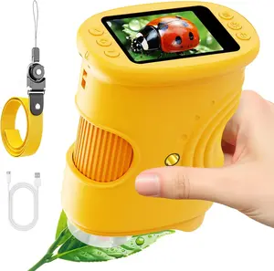 Portable Kids Microscope – 1000X Magnification Digital Microscope with IPS Display for Educational Science Exploration NONE