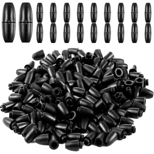 WILLBOND 100 Pcs Breakaway Clasps for Necklace Plastic Safety Bracelet Clasps for Lanyard Bead Barrel Connectors for Necklace Bracelet Jewelry Making DIY (Black)