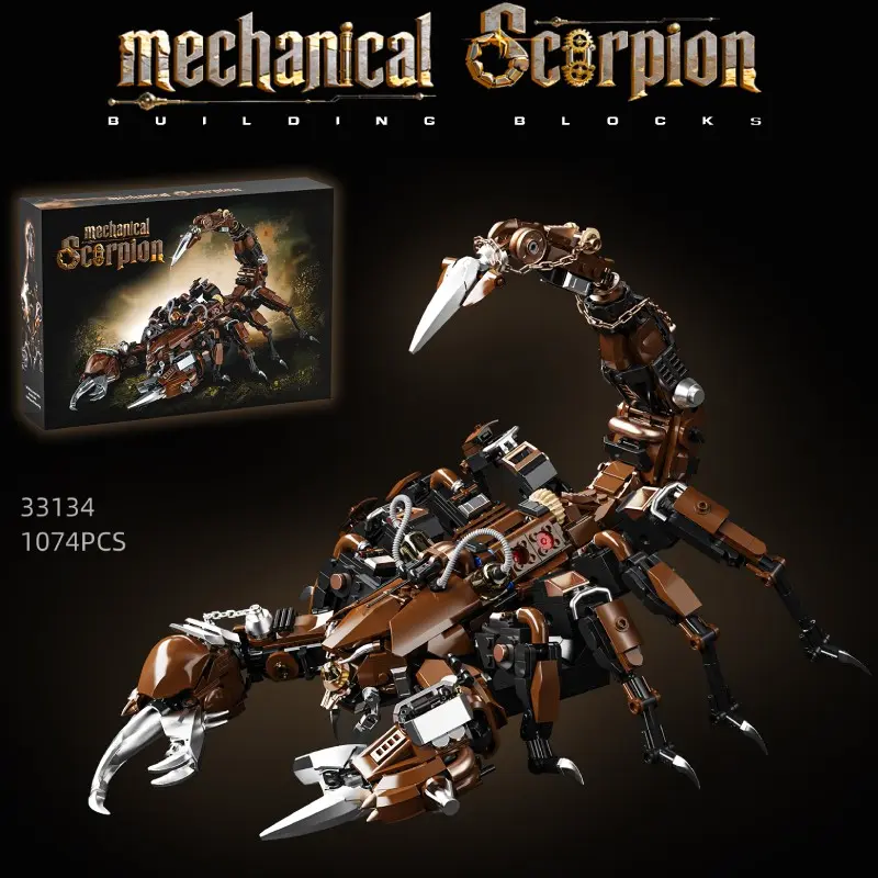 Cyberpunk Mechanical Scorpion Building Kit, Durable Abs Material, Desk Decor, Gift for Men, Women, Teens, Birthday, Christmas, Halloween, Easter