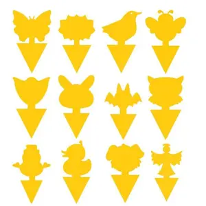 50pcs Double-sided Fruit Fly Traps, Yellow Sticky Traps, Suitable for Indoor and Outdoor Use, for Capturing Flying Plant Pests Such As Mosquitoes