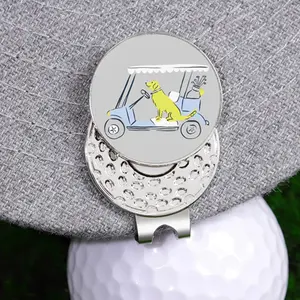 Cute Cartoon Dog Design Golf Hat Clip, Casual Golf Ball Marker, Magnetic Golf Cap Clip, Fashion Accessories for Men & Women