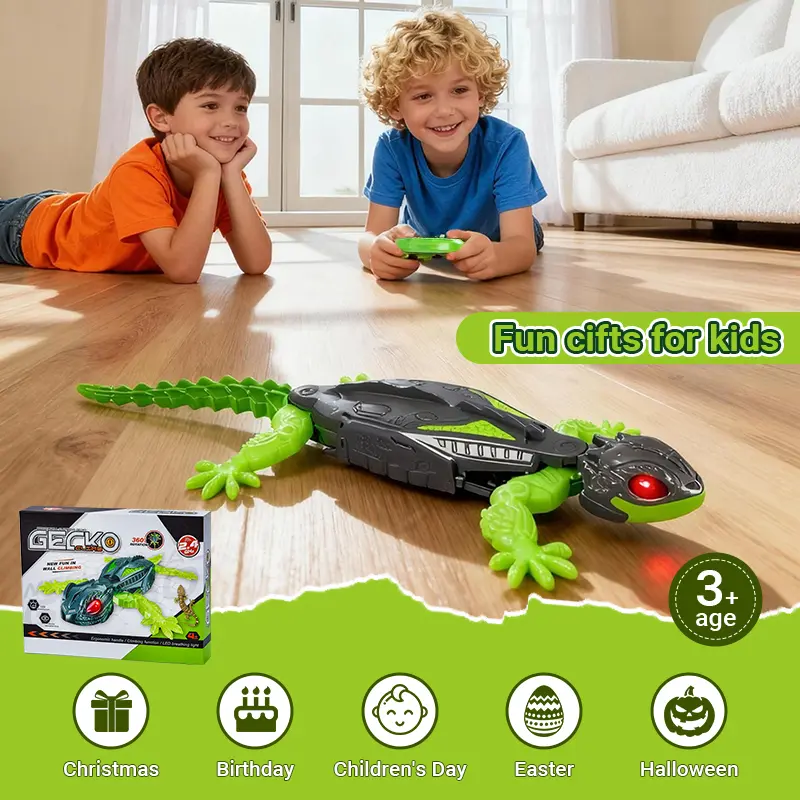 HEX Bots Glow-in-the-Dark Gecko with Official Wall Climber Technology, Rechargeable Remote Control Robot Kids Toys, Prank Toys for Boys & Girls Ages 4 & Up #DealsForYouDays