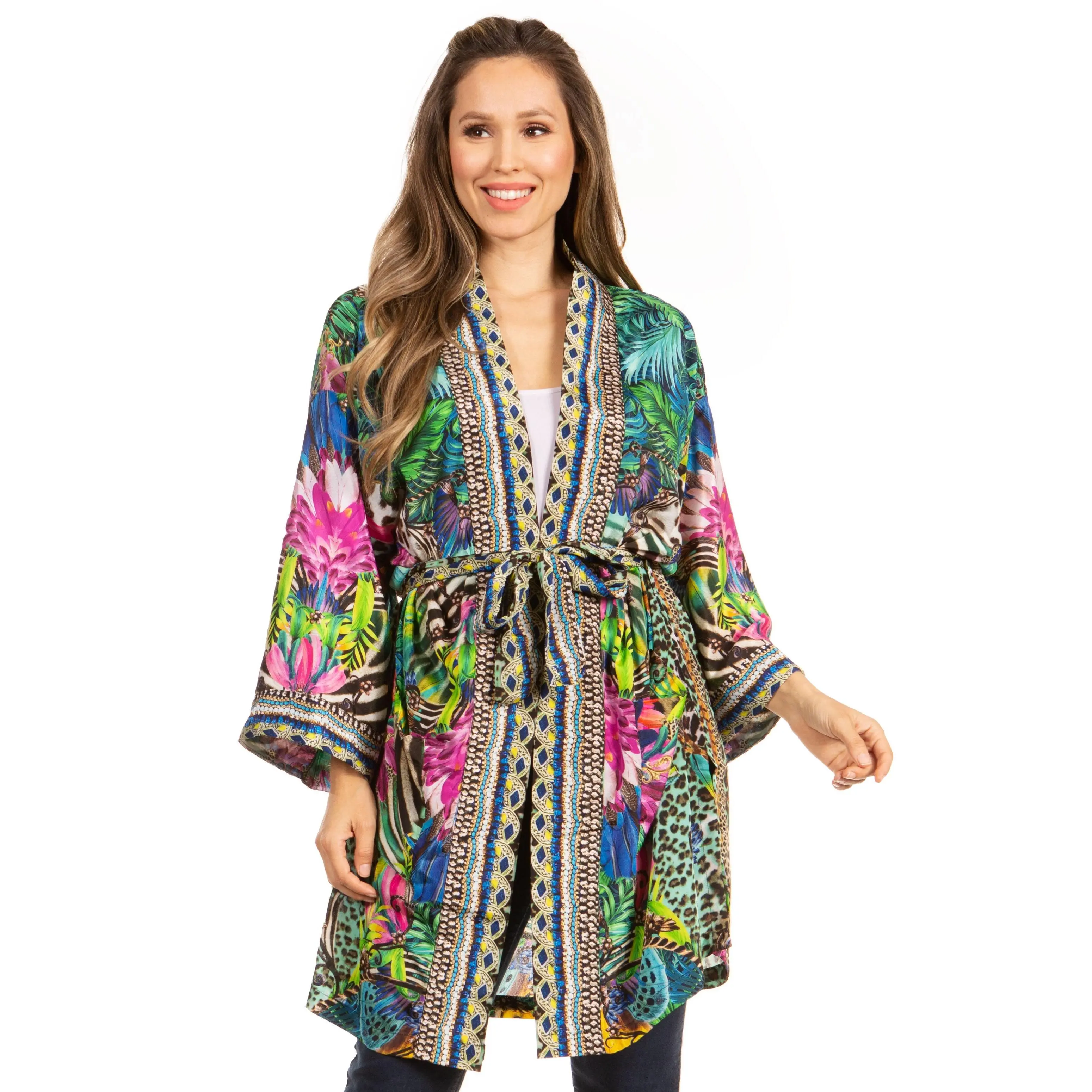 Stay on Trend with Sakkas Janis Women's Amazing Print Cardigan Sweater