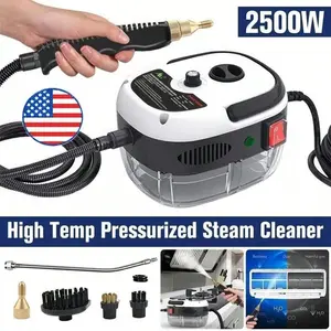 Handheld Steam Cleaner, 2500W Hand-Held High Pressure Portable Cleaning Machine With 3 Brush, High Temperature Steamer For Home Use, Kitchen, Furniture, Bathroom, Car (White)