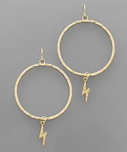 Lighting Gold Hoop