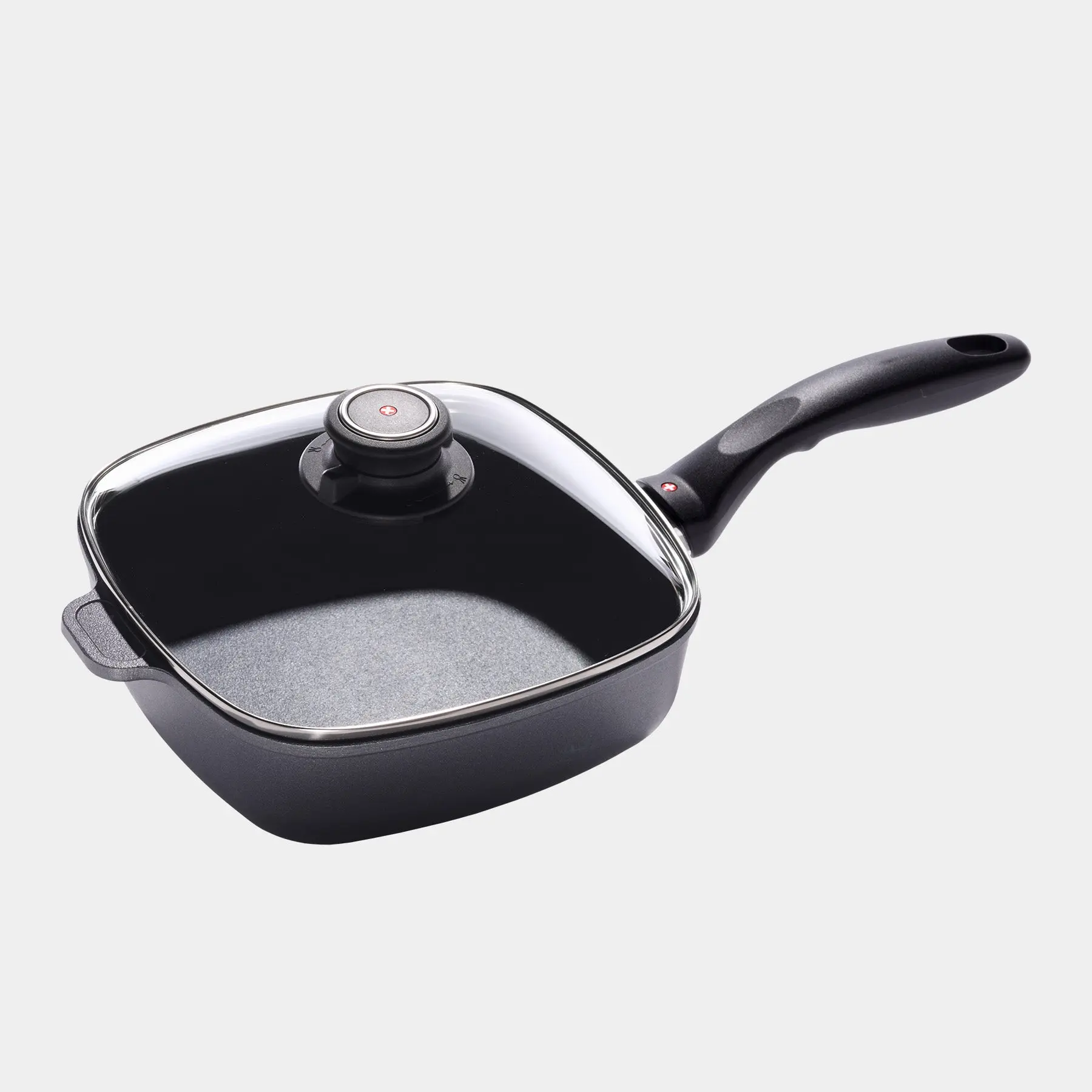 HD Nonstick Square Saute Pan with Glass Lid - Induction | Made in Switzerland