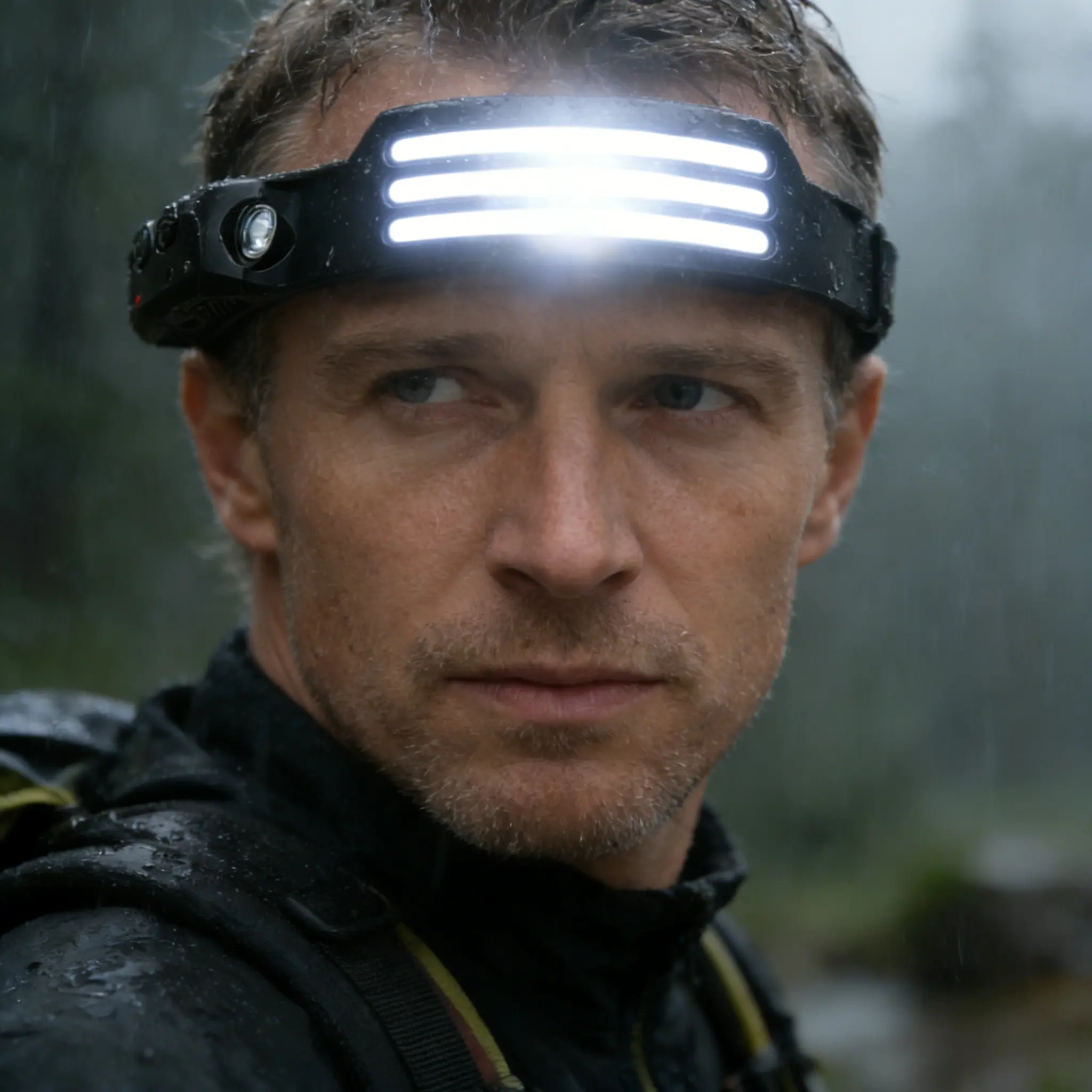 ISUNMEA 2-Piece Discrete Rechargeable LED Headlamps, 230° Wide Beam, Motion Sensor, IPX4 Waterproof, High Lumen, Adjustable Headband, Included USB Cable, Discrete Rechargeable Headlamps