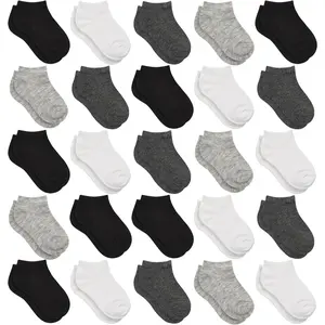 Kids Socks - 25 Pairs Toddler Ankle Socks Set, Low Cut for Boys & Girls (0-14 Years Old)
