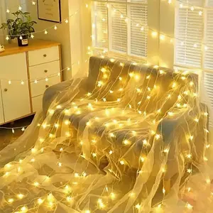 Star Shaped String Lights, Decorative LED String Lights, 1 Count, Suitable for Room Decoration, Home Parties, Weddings and Celebrations, Bedroom Accessories