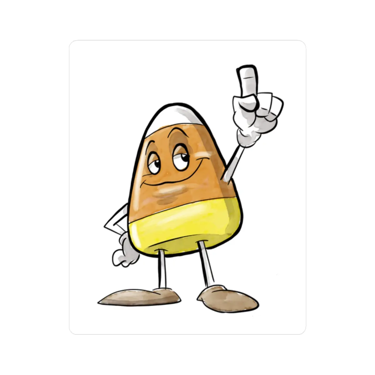 Candy Corn Character Sticker | Kiss-Cut Sticker