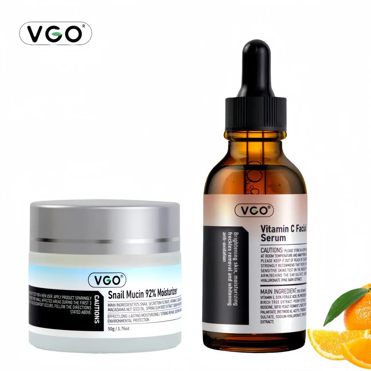VGO Snail Mucin 92% Moisturizer Daily Face Gel Cream for Dry & Sensitive Skin, 50g / 1.76oz Cleanser Moisturizing Skincare-B