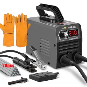 GNIWELDER Super Mini Stick Welder Machine,110V 250A ARC Portable MMA Welding Machine for Beginners,Welding Machine with 10pcs Welding Rod Tools,IGBT Inverter Welder,Hot Start Arc Force Anti-stick (Orange)