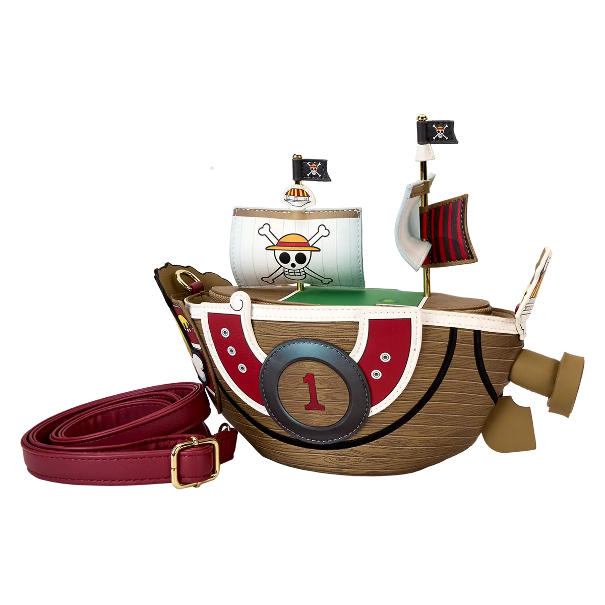 One Piece Thousand Sunny Ship Figural Crossbody Bag