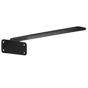 VEVOR Shelf Bracket, 12Lx 4Wx 1.6H 6 Pcs, Heavy Duty Floating Shelf Brackets, Brackets for Shelves, 5mm Thick Matte Black L Shelf Bracket, Steel Shelving Brackets with 160 lbs Load Capacity