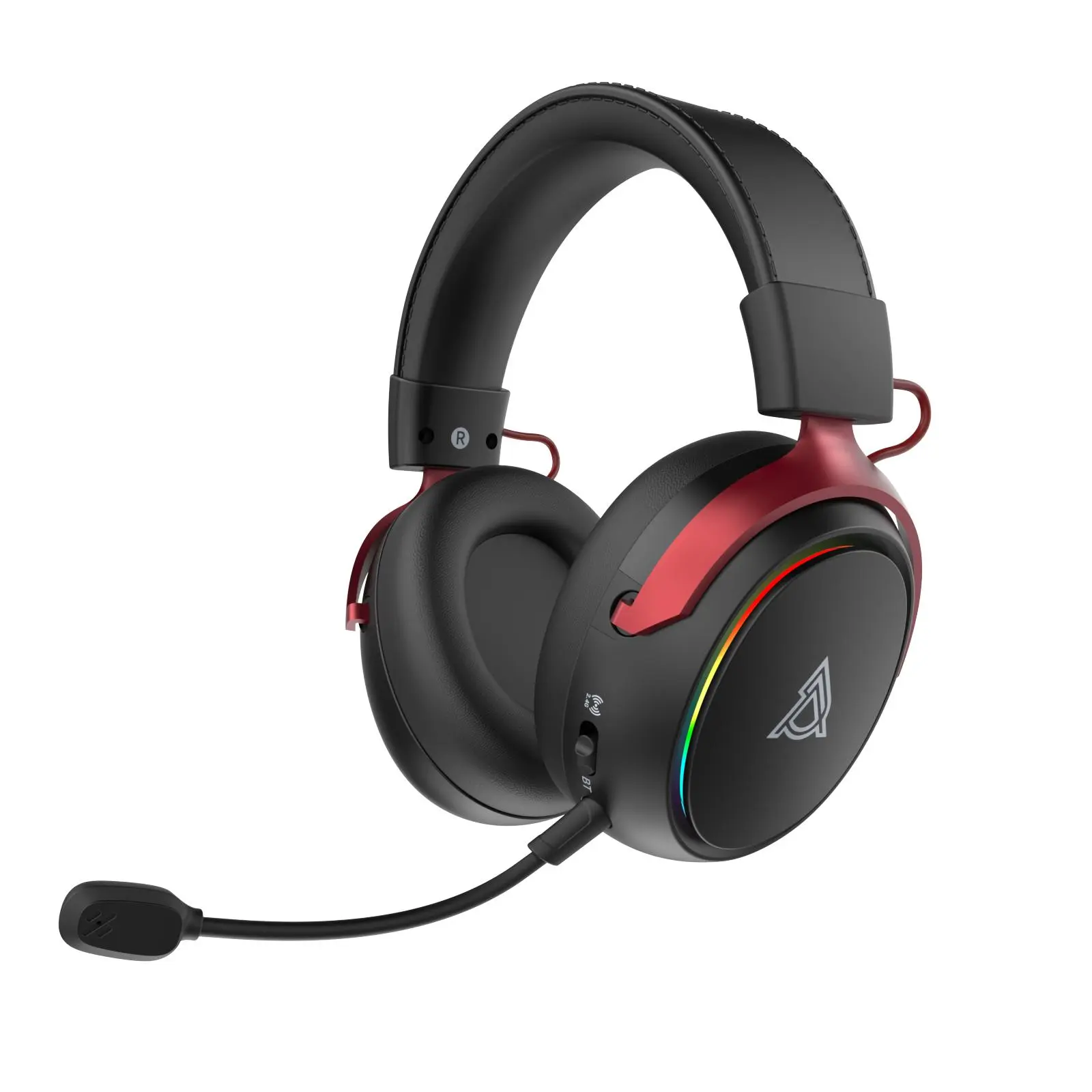 AJAZZ AHM10 MAX Wireless Gaming Headset - Wireless Gaming Headsets for PC, PS5, Xbox Series X|S, 53mm Drivers, Memory Foam Ear Cushions, Aluminum Alloy Frame, 360° Noise-Canceling Mic, 2000mAh Battery, 7.1 Surround Sound
