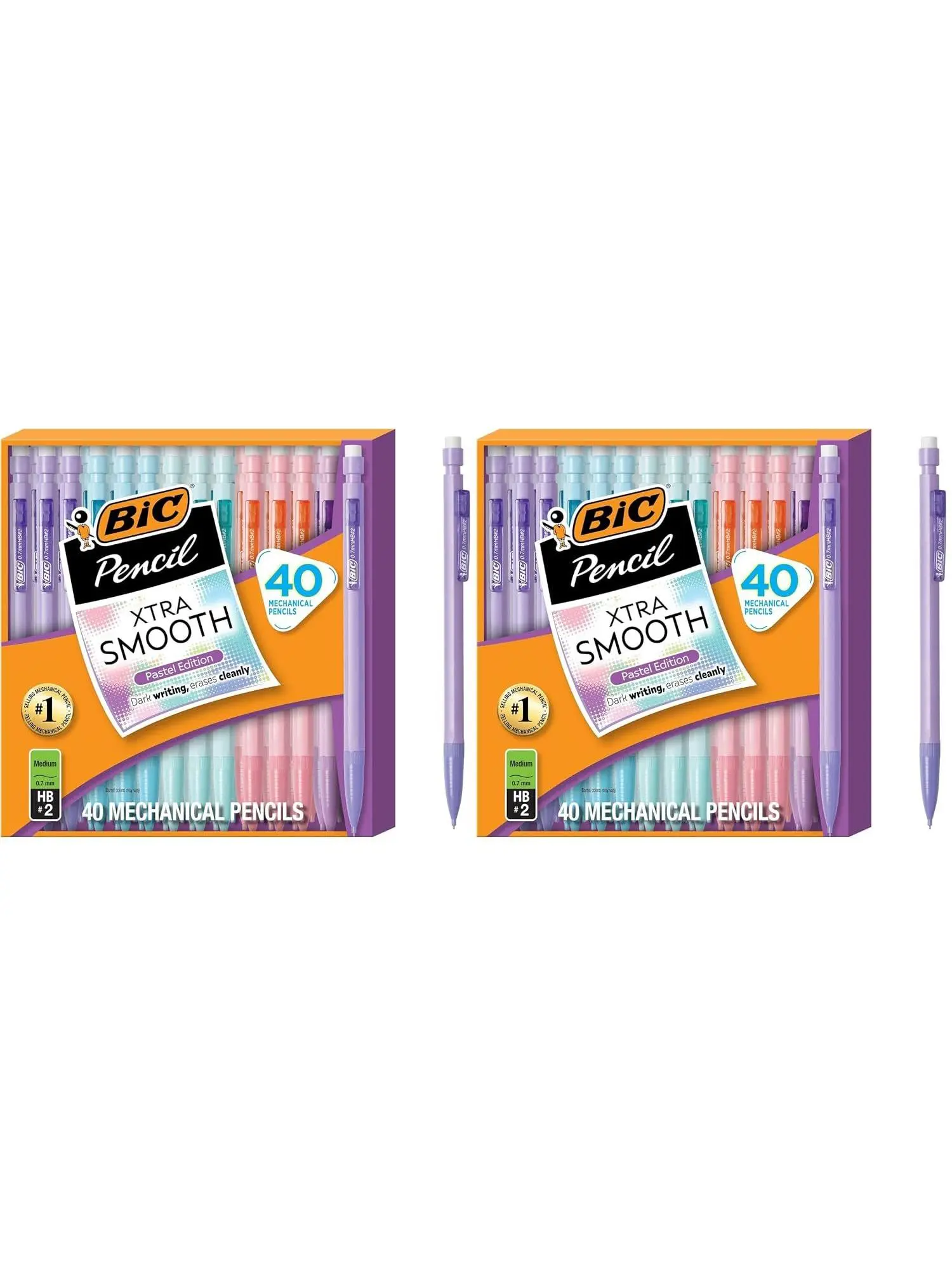 BIC Xtra-Smooth Mechanical Pencils, 0.7 mm Medium Point, 40-Count