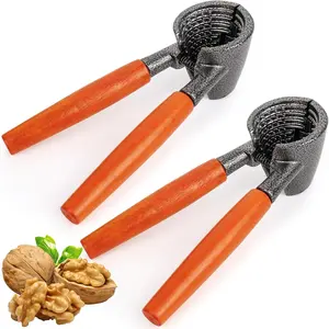 2Pack Heavy Duty Nut Crackers With Wooden Handle For Pecan Walnuts Hazelnuts Brazil Nuts
