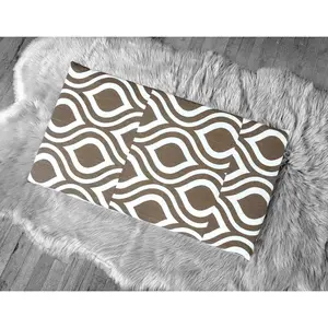 SALE IKEA Bankkamrat, Hemmahos, Stuva Bench Pad Cover  70's Brown Wavy