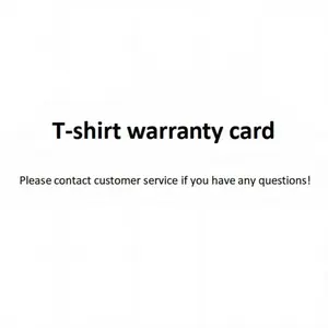 T-shirt warranty card