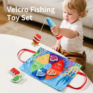 Montessori Toys for 1 Year Old, Cloth Fishing Game Toddler Toys Age 1-2, Fine Motor Skills Baby Toy 18-24 Months, First Birthday Gift, Learning Materials