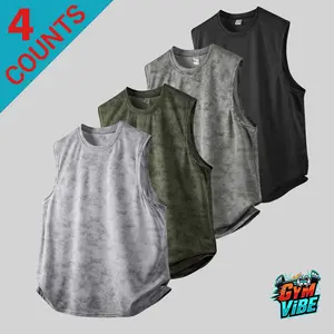 Men's Sleeveless Tie-Dye Tank Tops - Sporty Loose-Fit Crew Neck Sleeveless Short Vests, Stylish Casual Streetwear, Ideal for Gym, Daily Wear