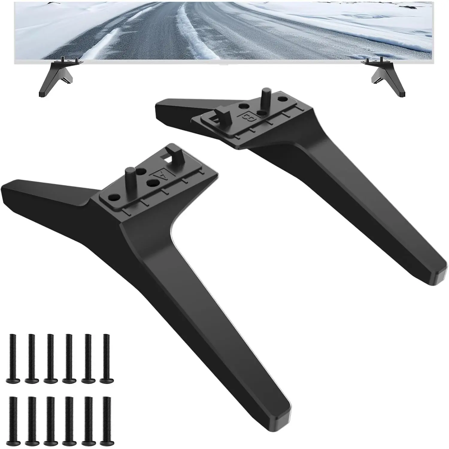 Stable TV Legs Replacement for 60-65 in LG TVs (Specific Models: 65UR8000,60UJ6050,60UK6090,60UM6900,60UM7200,60UN7000,60UN7000PUB,65UK7700,65UM7400,65UM7650,65UN6950,65UN6955ZUF,65UN8500) - Mam643875, Wall-Safe, Quick DIY Install, Assembly Required