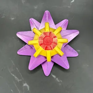 Starmie hand spinner 3d printed fidget