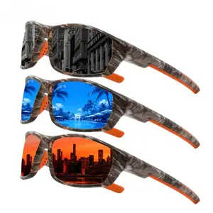 4PCS Men's Camo Sports Cycling Sunglasses - UV400 Protective Multi-Color Lenses, Rubber Nose Pads, Off-Road Frame, Ergonomic Anti-Slip Design for Outdoor Activities, Men's Sunglasses, Off-Road Frame Glasses
