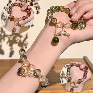 14PCS DIY Glass Bead Bracelet Kit – Handmade Jewelry Making Set for Women Girls, Friendship Gifts