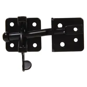212 MAIN Self-Adjusting Single Gate Latch, Black Carded Door Hardware with Gate Latching Functionality for Tools & Hardware Applications
