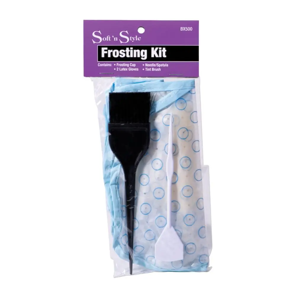Soft 'N Style 4-Piece Frosting Kit with Reusable Frosting Cap for Precise Control to Create Beautiful Highlights, Hair Color Coloring Tools & Accessories, Four Pieces