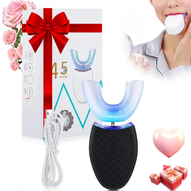 Ultrasonic Electric Toothbrush, 1 Box 360 Degree Oral Cleaning Toothbrush with Replacement Brush Head, Waterproof Toothbrushes for Adults