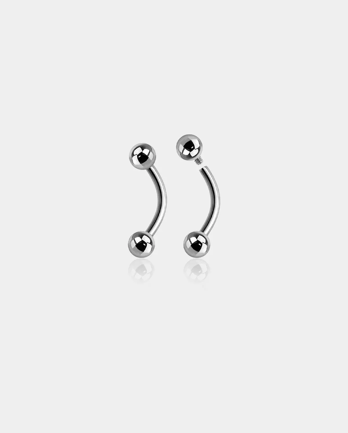 18G 2PCS Internally Threaded Titanium Eyebrow Barbell 18G 2PCS Internally Threaded Titanium Eyebrow Barbell