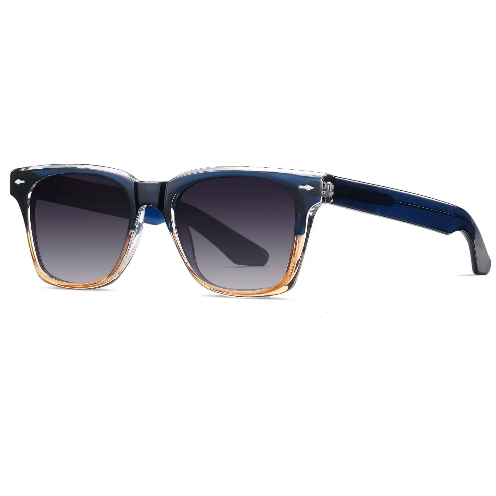 CARFIA Polarised Sunglasses for Men, Retro Chunky Square Acetate Frame with HD TAC Lenses, UV400 Protection for Outdoor Driving, Male, Men's Sunglasses, Arrow Rivets