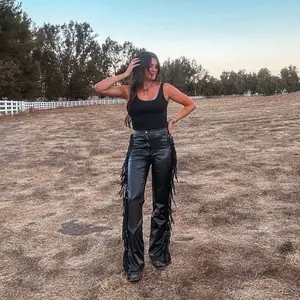 Dixie Fringe Bell Bottoms Pants Trouser