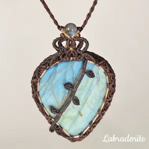 [NO.SS01]Handwoven【Labradorite】Necklace