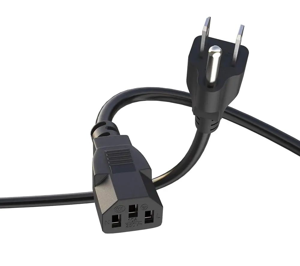 RHYTHM FUN Detachable Replacement Power Cord for Home Fitness Equipment, Treadmills – Delivers Stable, Secure Power Supply, Secure Fit, Stable Power