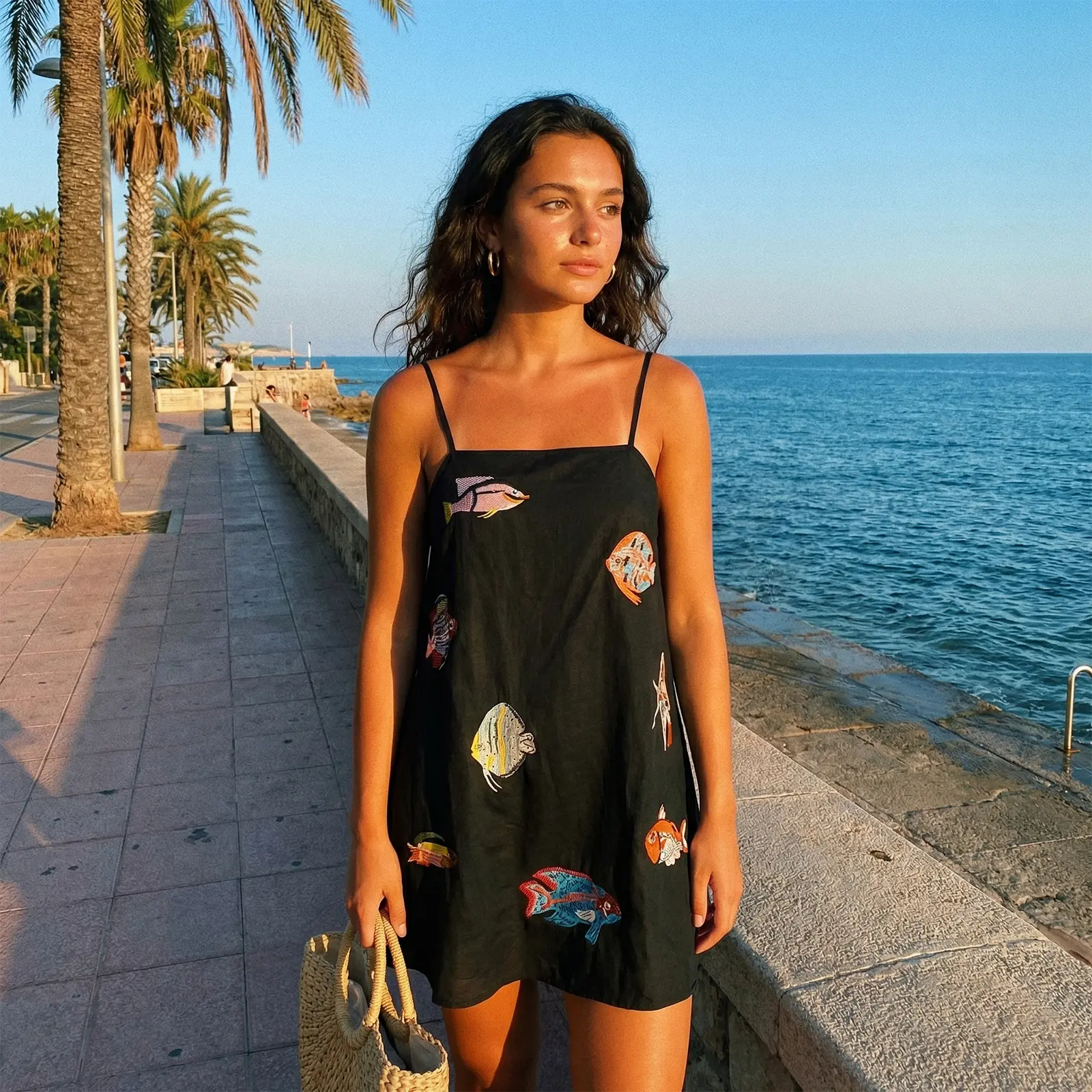 Women's Mini Dress Sleeveless Tank Dress Casual Sundress Print Beach Dress