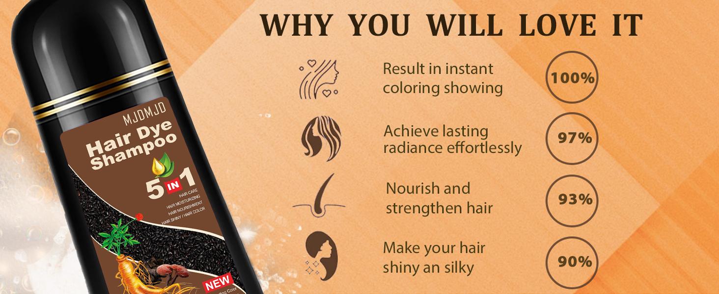Dark Chocolate Hair Dye Shampoo 5-in-1, 200ml – Natural Herbal Formula for Gray Hair Coverage, Semi-Permanent Color, Moisturizing & Nourishing, Instant Hair Color for Women & Men, Easy At-Home Use, Travel-Friendly & Convenient Dark Chocolate Hair Dye Shampoo 5-in-1, 200ml – Natural Herbal Formula for Gray Hair Coverage, Semi-Permanent Color, Moisturizing & Nourishing, Instant Hair Color for Women & Men, Easy At-Home Use, Travel-Friendly & Convenient