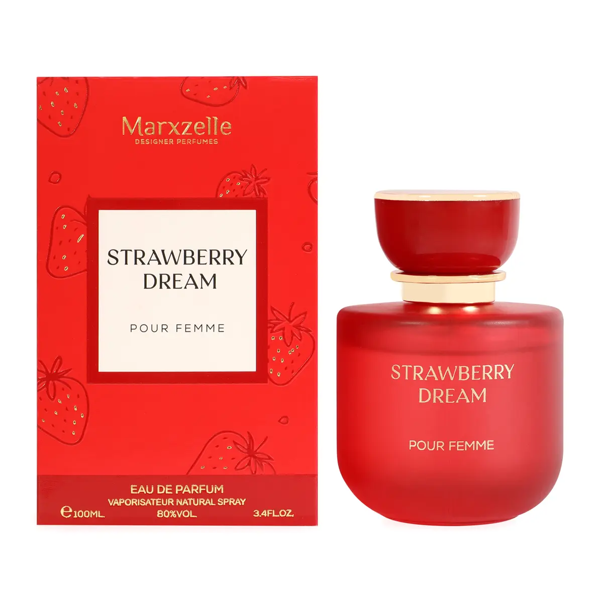 Strawberry Dream Eau De Parfum 100ml Sweet Fruity Perfume Long Lasting Fresh Fragrance Spray for Women