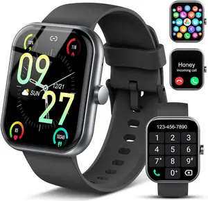 Smart Watch for Men Women (Answer/Make Call), 1.83" HD Touchscreen Fitness Tracker, 110+ Sport Modes, Fitness Watch with Heart Rate/Sleep Monitor/Step, IP68 Waterproof Smartwatch for iPhone Android Bluetooth Wearable Smartphone Wristwatch Speaker