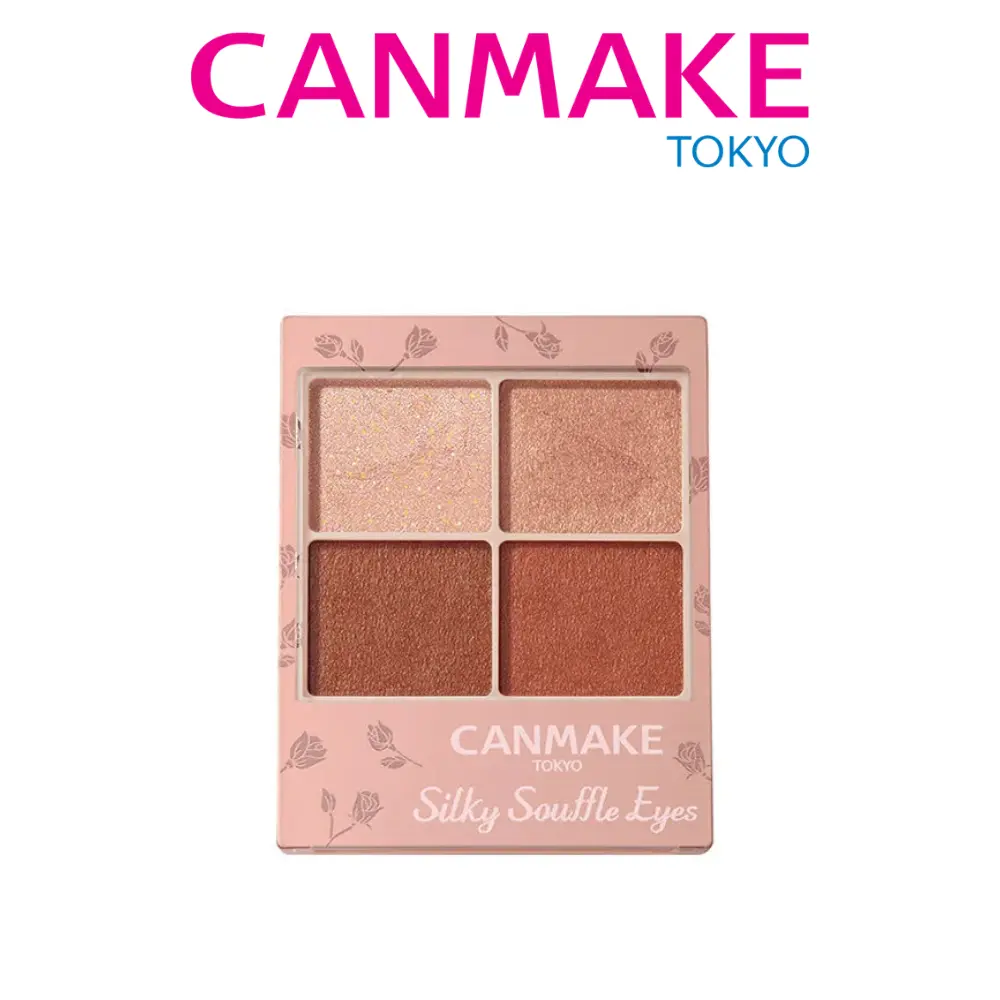 CANMAKE Silky Souffle Eyes Matte Eyeshadow Palette, Oil, Dewy, Cosmetic, Lightweight, Eye Shadow Palettes, Glitter