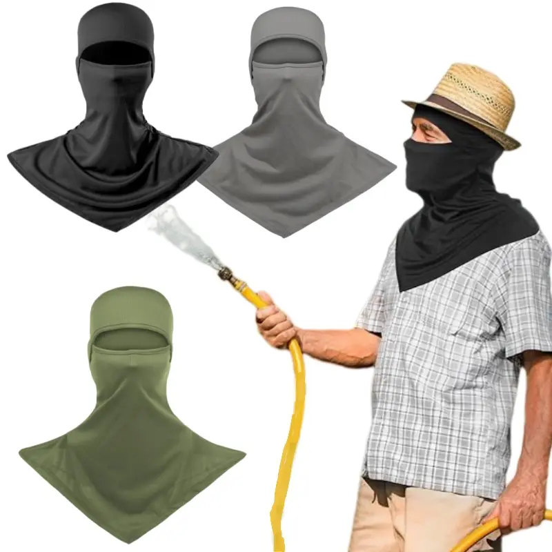 3pcs Summer Full Face Mask for Sun Protection Breathable Motorcycle Hood Helmet Liners Outdoor Sports Windproof Long Neck Cover