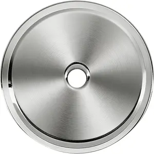 2-Pack 1-3/4 Inch Round Silver Backplate for Knobs in Brushed Satin Nickel, Cabinet Hardware Knob Back Plate