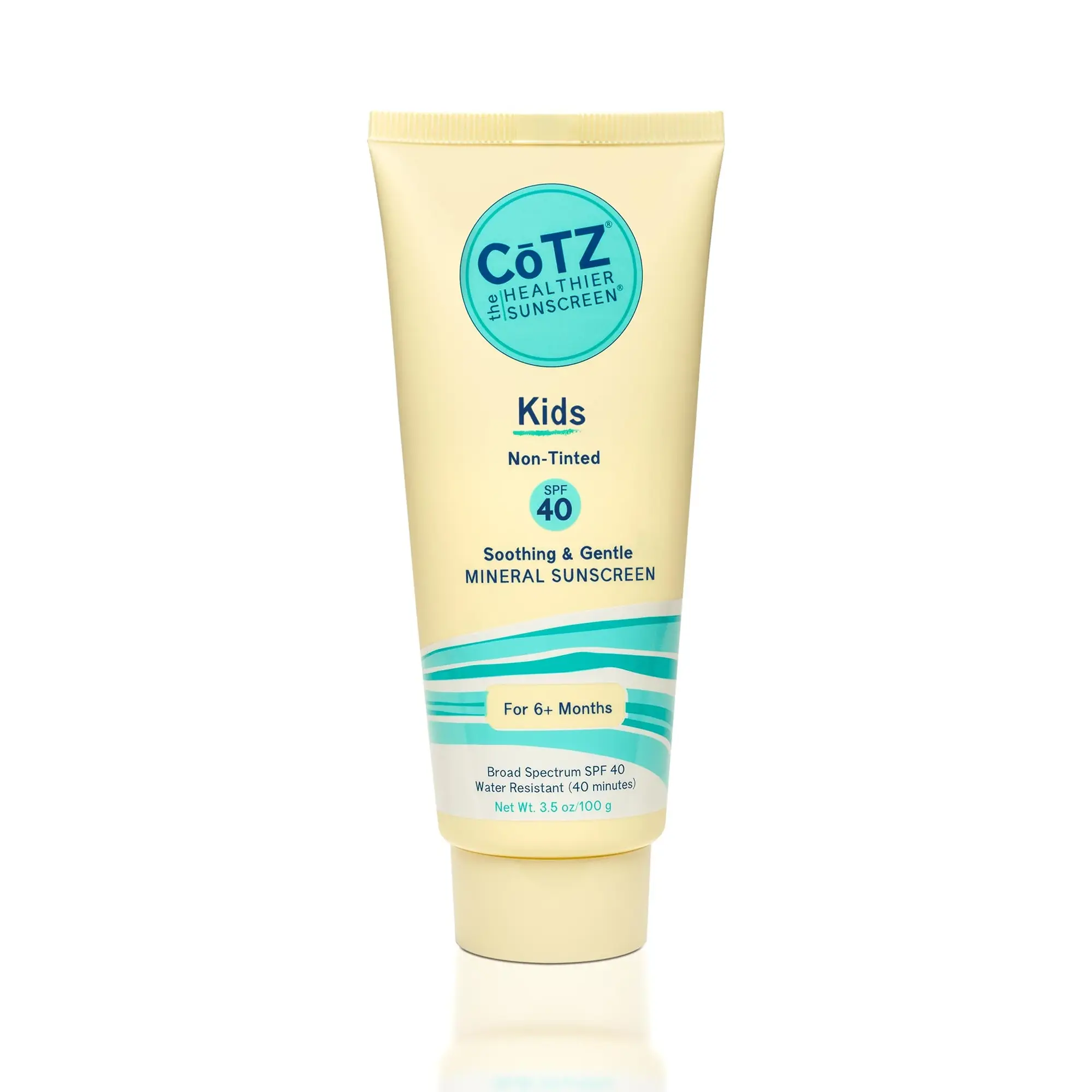 cotz Kids Mineral Sunscreen SPF 40, Gentle and Lightweight Zinc Oxide Lotion for Daily Body Care, Water-Resistant & Reef-Friendly