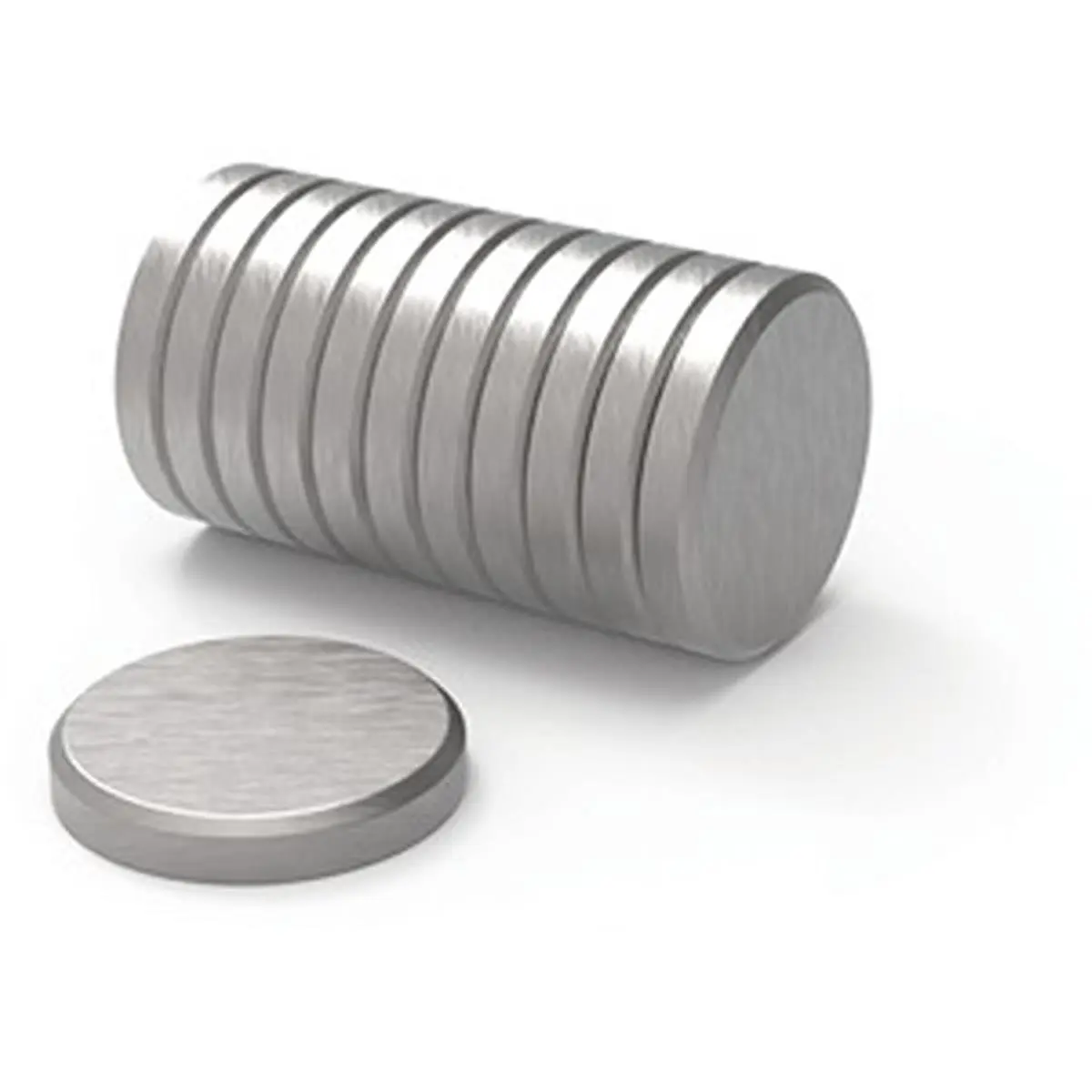 U Brands High Energy Brushed Metal Strong Magnet - 1.3x0.2 in Magnetic Attachment Tool for Tools & Hardware Applications