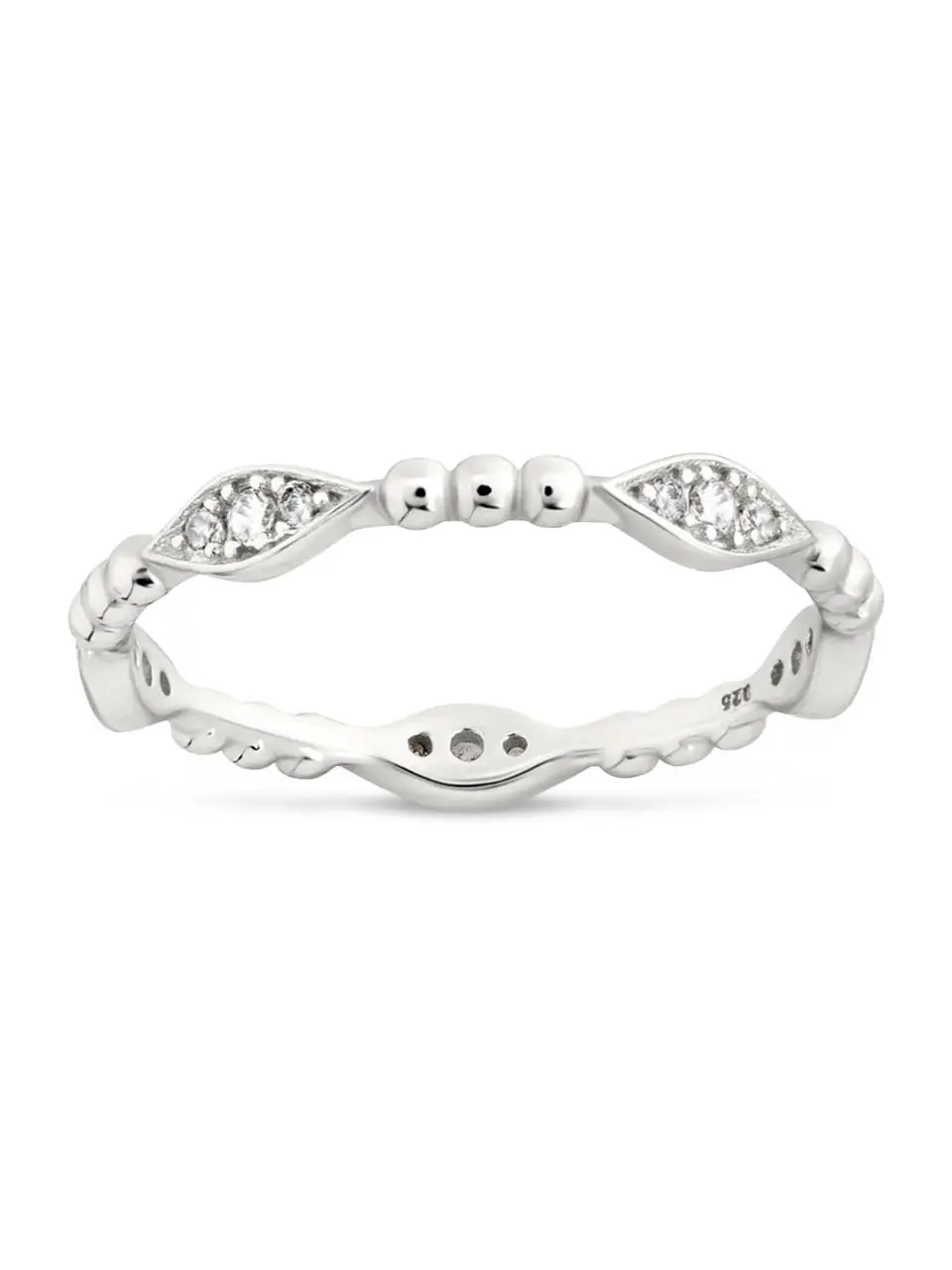 Sterling Silver Lydia CZ Bubble Ring