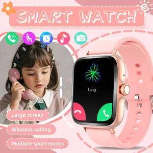 1.83 Inch HD Touchscreen Kid Smartwatch, Wireless Smartwatch, BT-compatible Call, Message Notification, Custom Dynamic Watch Face, Fitness Tracker, Multi-Sport Mode, Camera Remote, Pedometer Unisex Wearable Gift, Compatible with iOS and Android