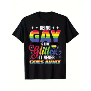 Unisex LGBTQ Pride Month Colorful Print Graphic T-Shirts | 100% 180G Soft Breathable Crew Neck Short Sleeve, Pride Culture Apparel